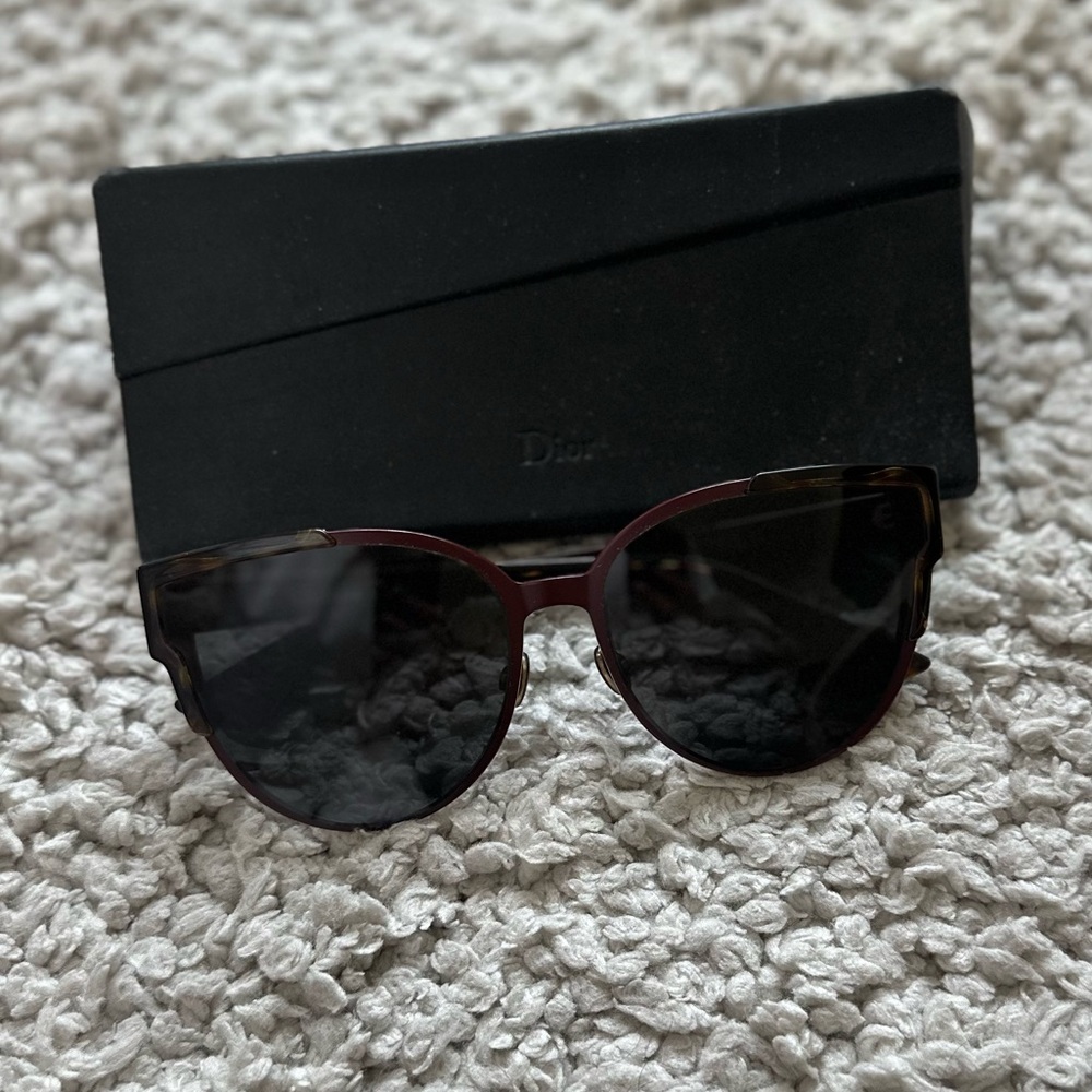 Dior Burgundy and Black Sunglasses